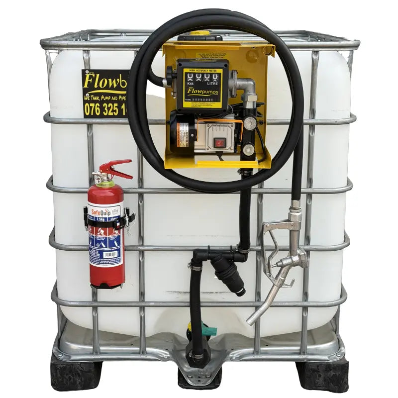 1000l Diesel bowser 60lpm-220v- flowpump Flowbin™ unit