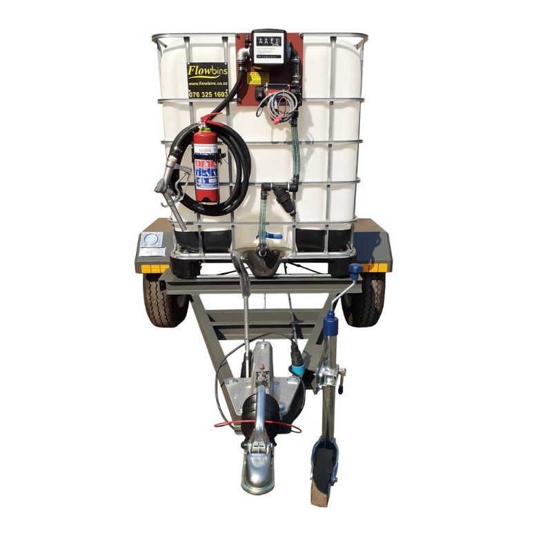 1000lt Diesel bowser trailers 50lpm 12v flowbin braked