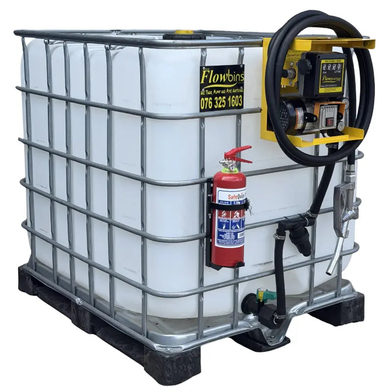1000l Diesel bowser 60lpm-220v- flowpump Flowbin™ unit