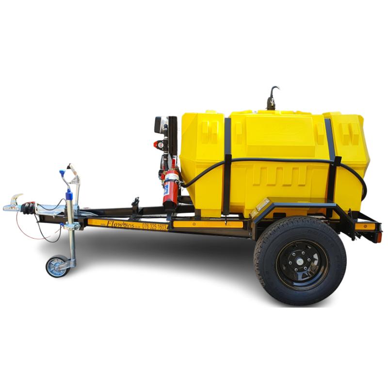 1500l Diesel trailer 50lpm-12v horizontal braked