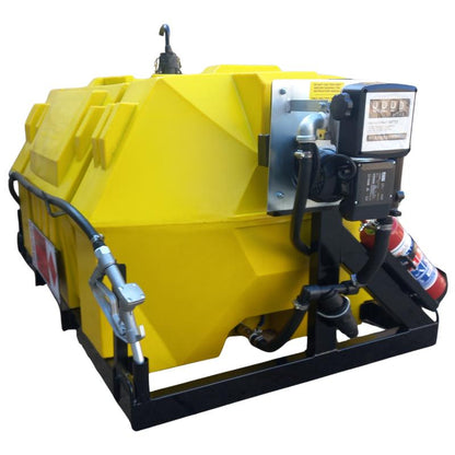 1500l Diesel bowser 56lpm 220v horizontal unit