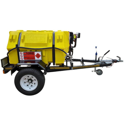 1000l Diesel trailer 50lpm-12v-Flowpump horizontal braked