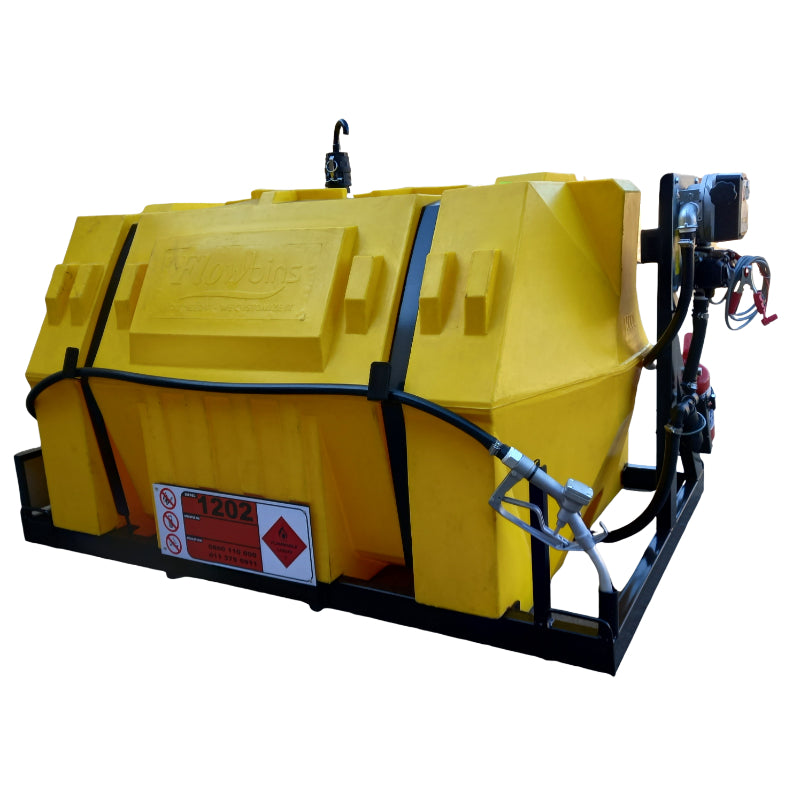 1500l Diesel bowser 50lpm-12v-horizontal unit