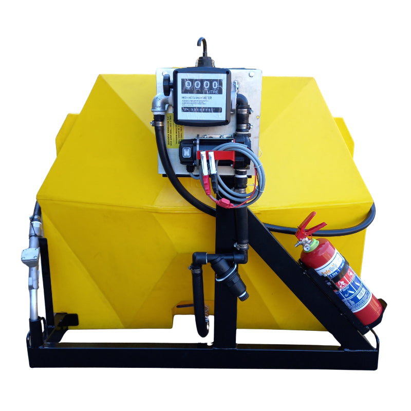 1500l Diesel bowser 50lpm-12v-horizontal unit