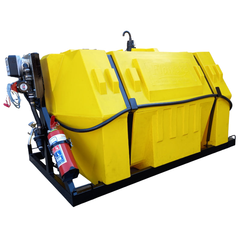 1500l Diesel bowser 50lpm-12v-horizontal unit