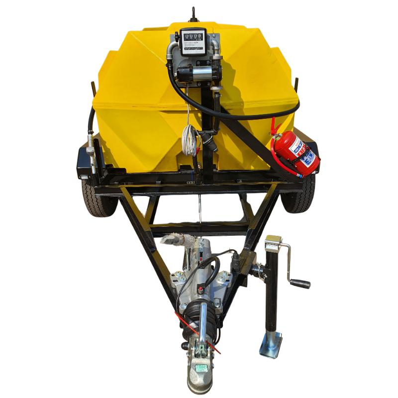 2500l Diesel trailer 85lpm 12v (Piusi) horizontal braked
