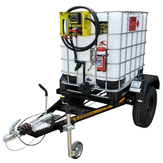 1000l Diesel trailer 40lpm-12v-exec flowbin braked