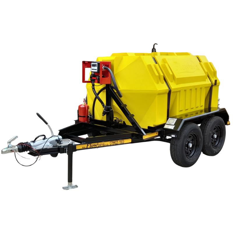 2500l Diesel trailer 40lpm-12v-exec horizontal braked