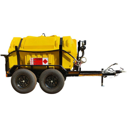 2500l Diesel trailer 85lpm 12v (Piusi) horizontal braked