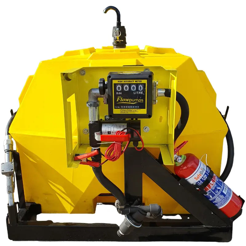 500l Diesel bowser 40lpm-12v-exec horizontal unit