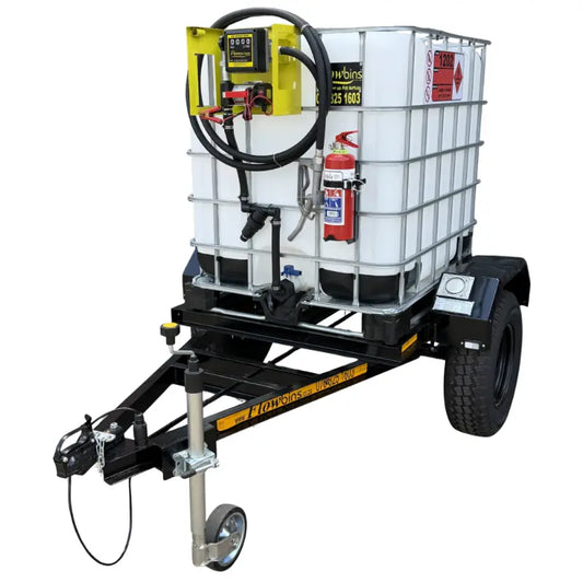 1000l Diesel trailer 40lpm-12v-exec flowbin unbraked