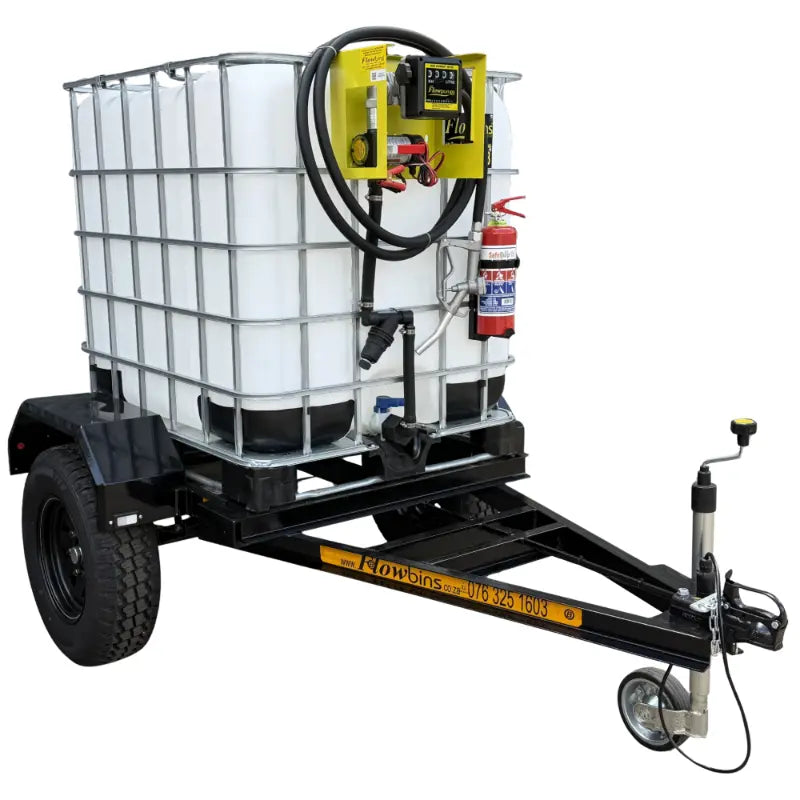 1000l Diesel trailer 40lpm-12v-exec flowbin unbraked
