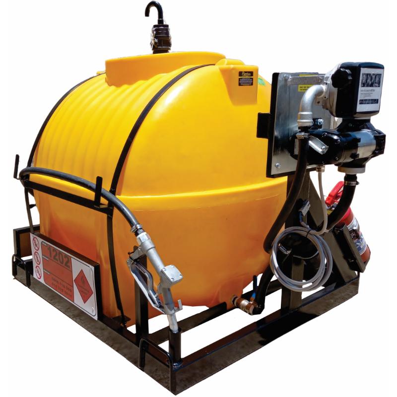 650l Diesel bowser 85lpm 12v (Piusi) horizontal unit