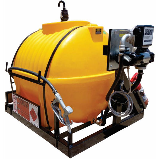 650l Diesel bowser 85lpm 12v (Piusi) horizontal unit