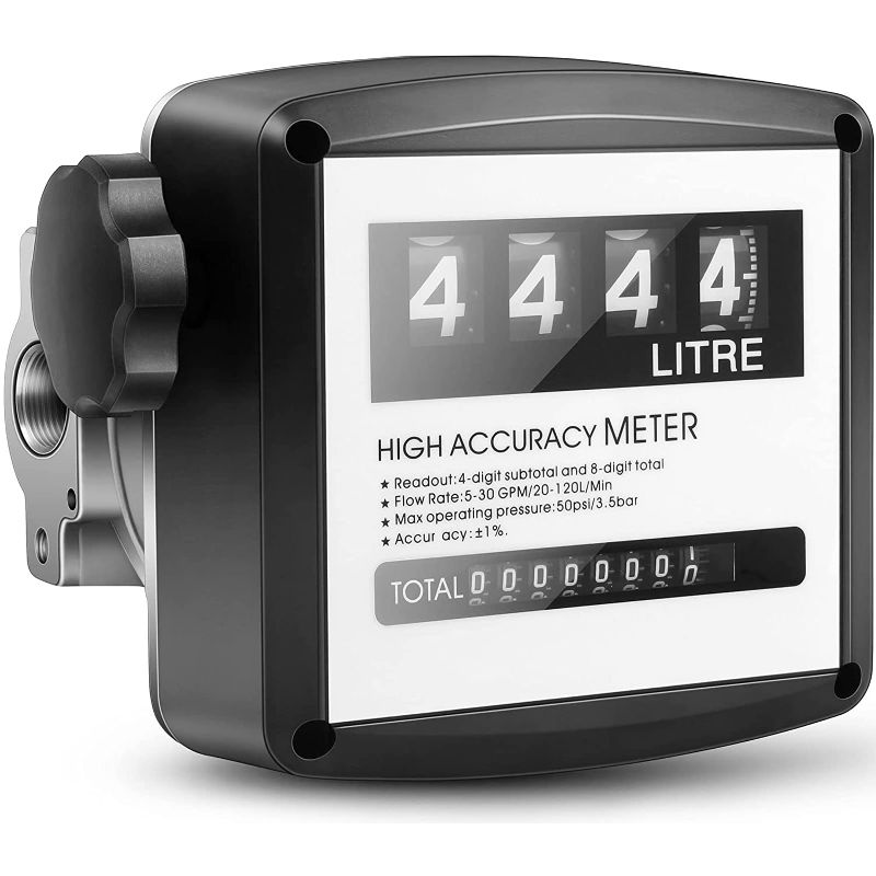 Aluminum 4 digit diesel flowmeter